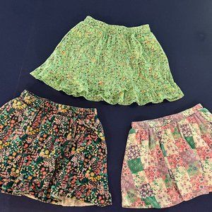 Three cotton print skorts – girls’ size 7/8